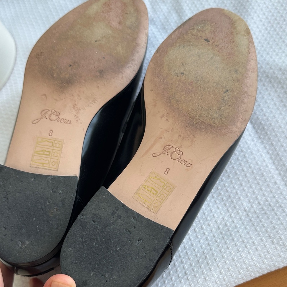 J. Crew Black Leather Academy Penny Loafers - Picture 7 of 8